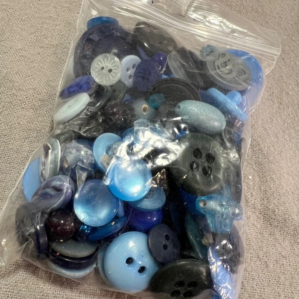 3 Lbs Vintage Button Lot Color Sorted Estate Find 1930s-Modern Bulk Sewing Craft